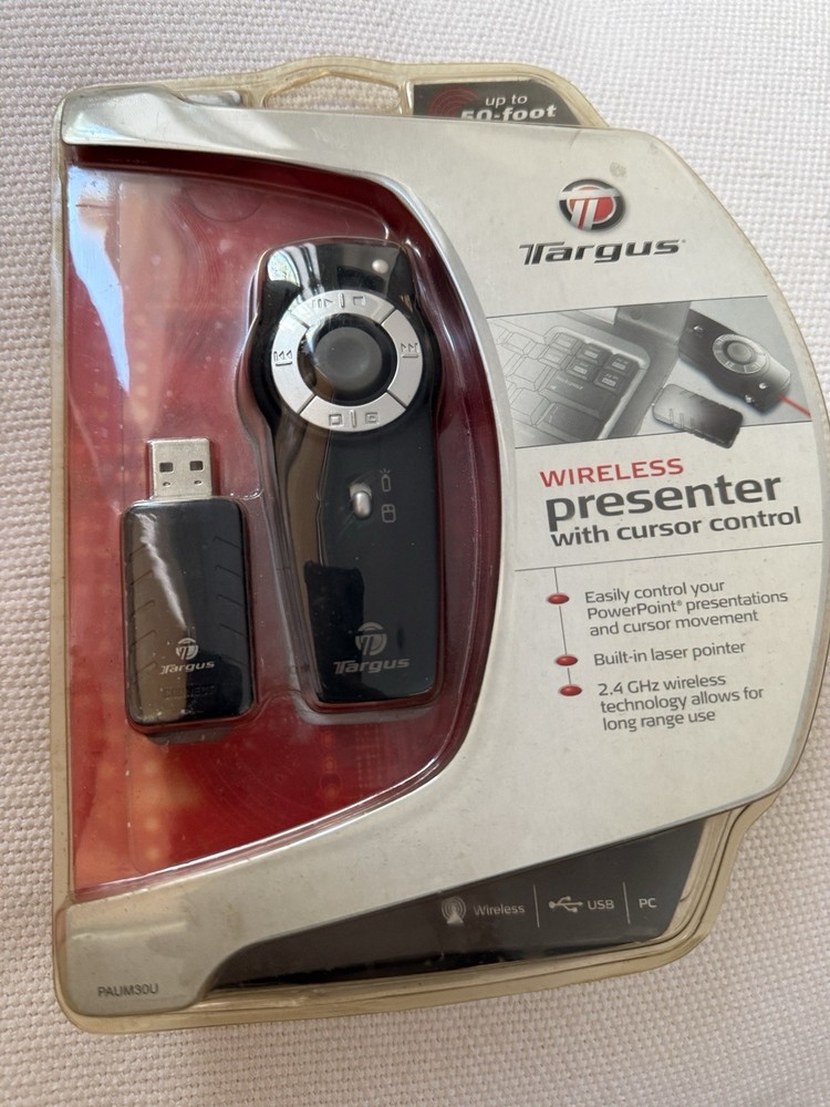 Targus Wireless Presenter With Cursor Control And Laser Pointer Brand New