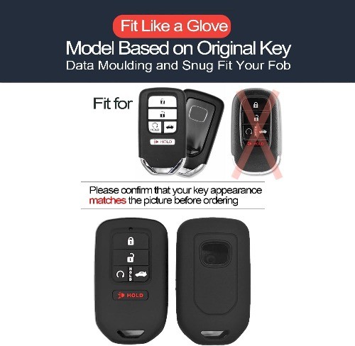 2pcs Compatible with Key Fob Cover Case Key Chain Protector Keyless Remote Black