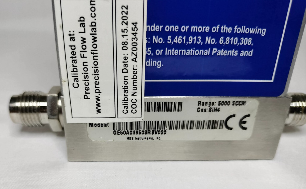 MKS GE50A039503RBV020 5000 SCCM SiH4 MFC Mass Flow Meter Controller