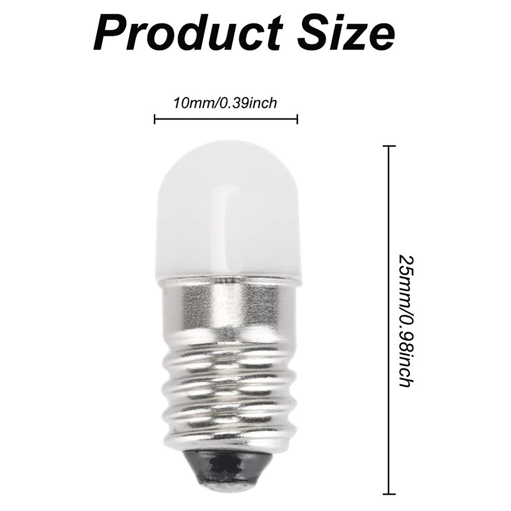 10 Pack 14V AC White LED Light Replace for Marx 706 Flat Face Screw Base Bulb