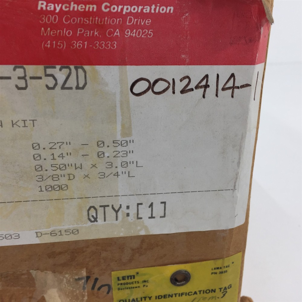 Raychem NMCK-3-52B Motor Connection Kit