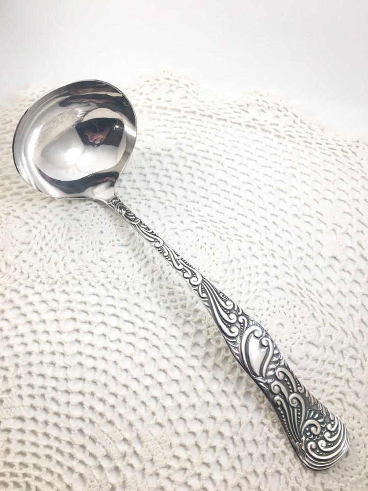 Rogers OPAL International Silver Plate Solid Soup Ladle
