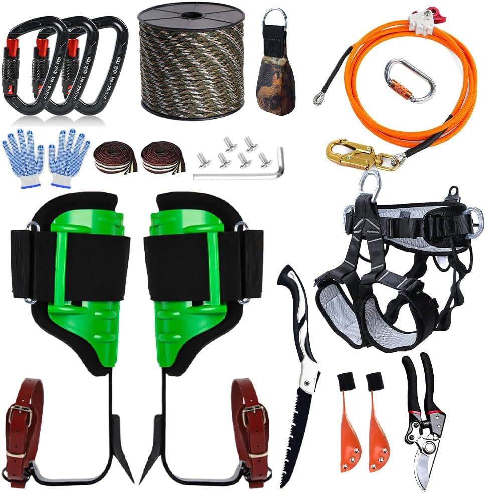 Tree Climbing Gear, Tree Climbing Spikes, with Adjustable Tree Climbing Equipmen