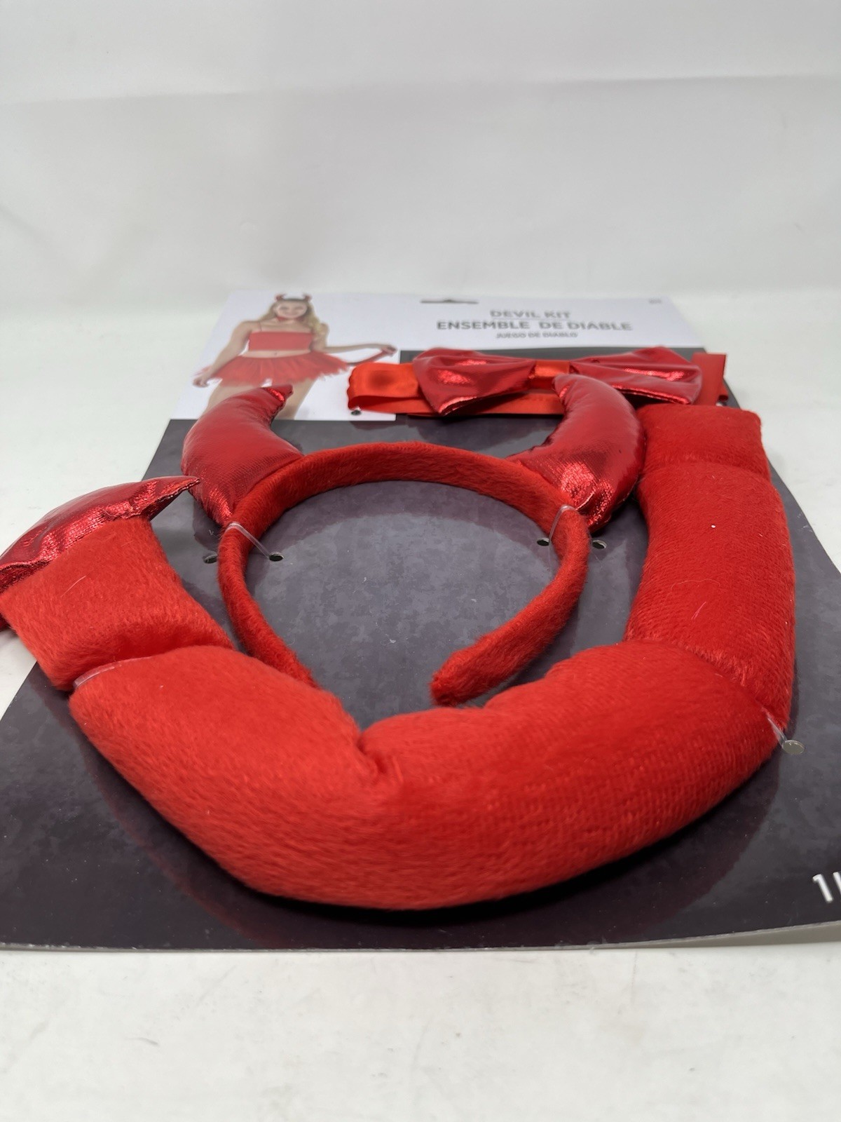 Devil Costume Kit Tail, Horns, And Bow Tie Dress Up Halloween Costume Accessory