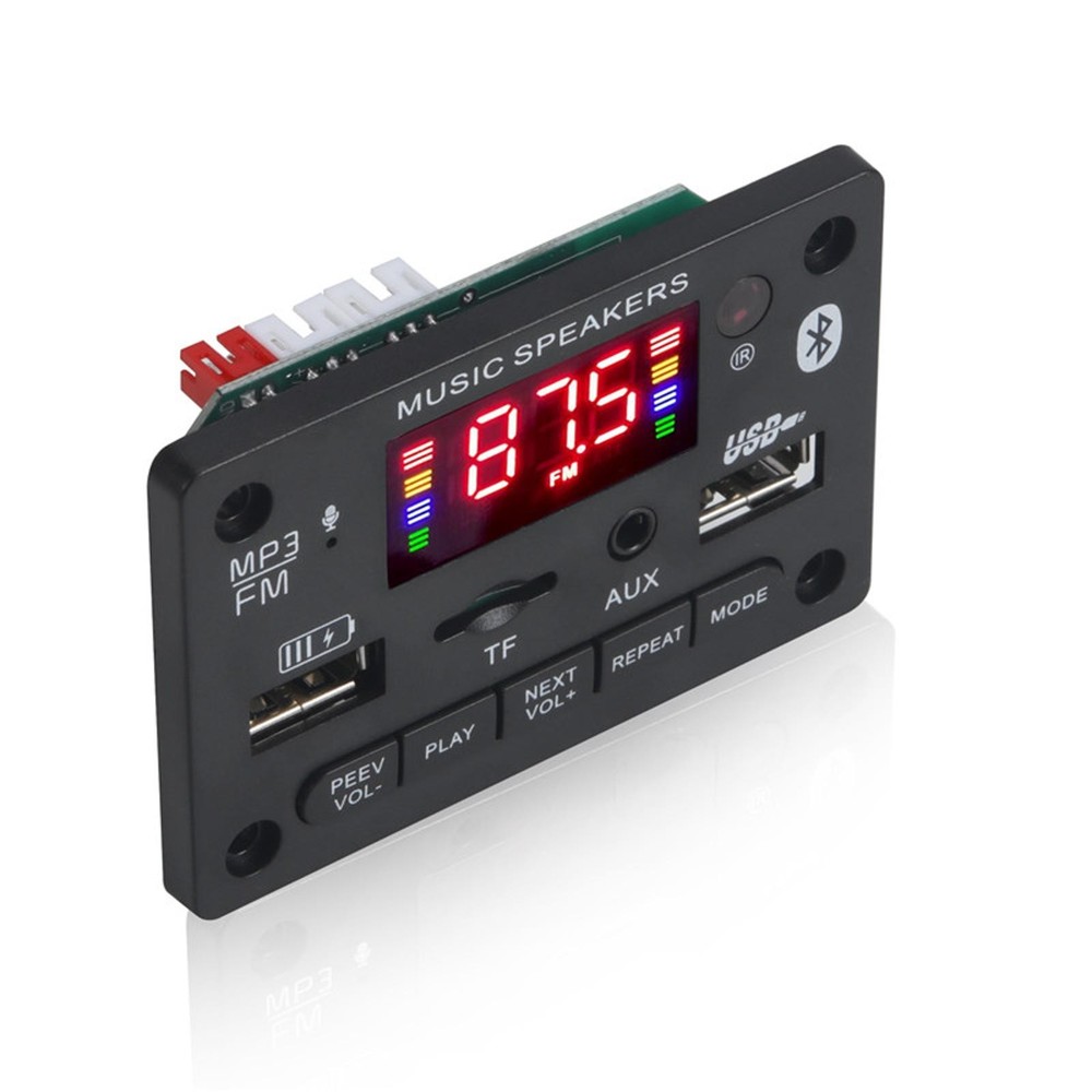 MP3 Player Bluetooth 5.0 Decoder Board Car FM Radio TF USB AUX Remote Module