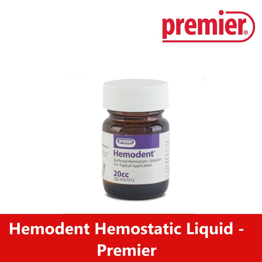 Dental Premier Hemodent 10 cc Buffered Hemostatic Solution 4 Topical Application