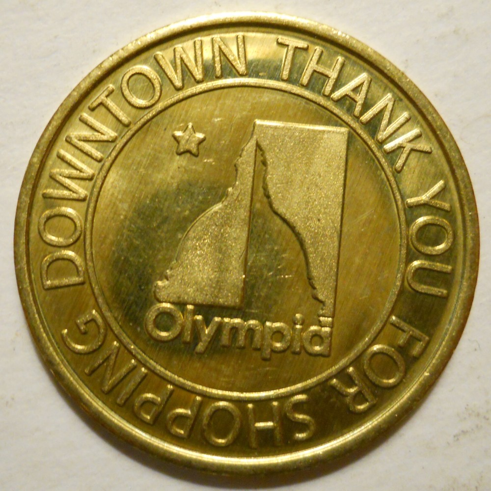 Downtown Olympia (Washington) parking token