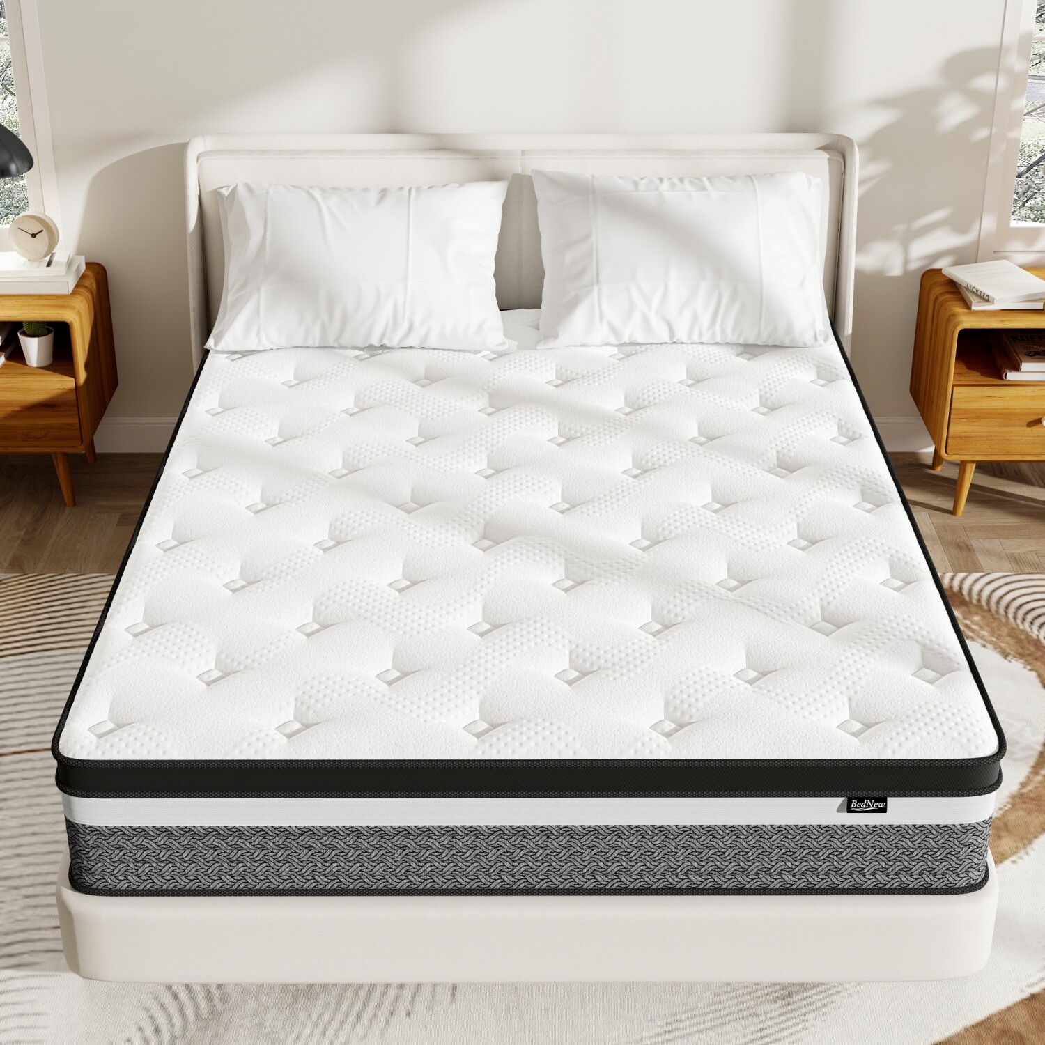 10" 12" 14" Gel Memory Foam Hybrid Queen Mattress Spring Twin Full King in A Box