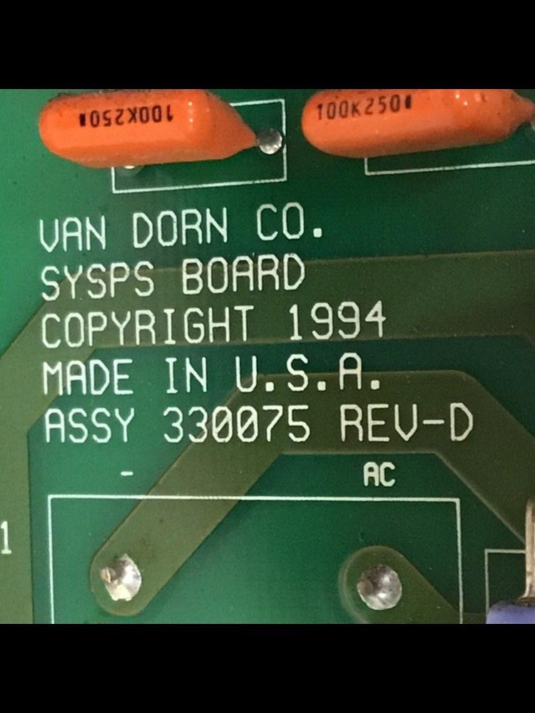 VAN DORN Power Supply 330075 Used #138717