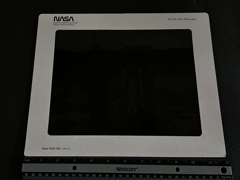 1985 NASA KSC Space Shuttle Enterprise Vandenberg CA Presentation Transparency