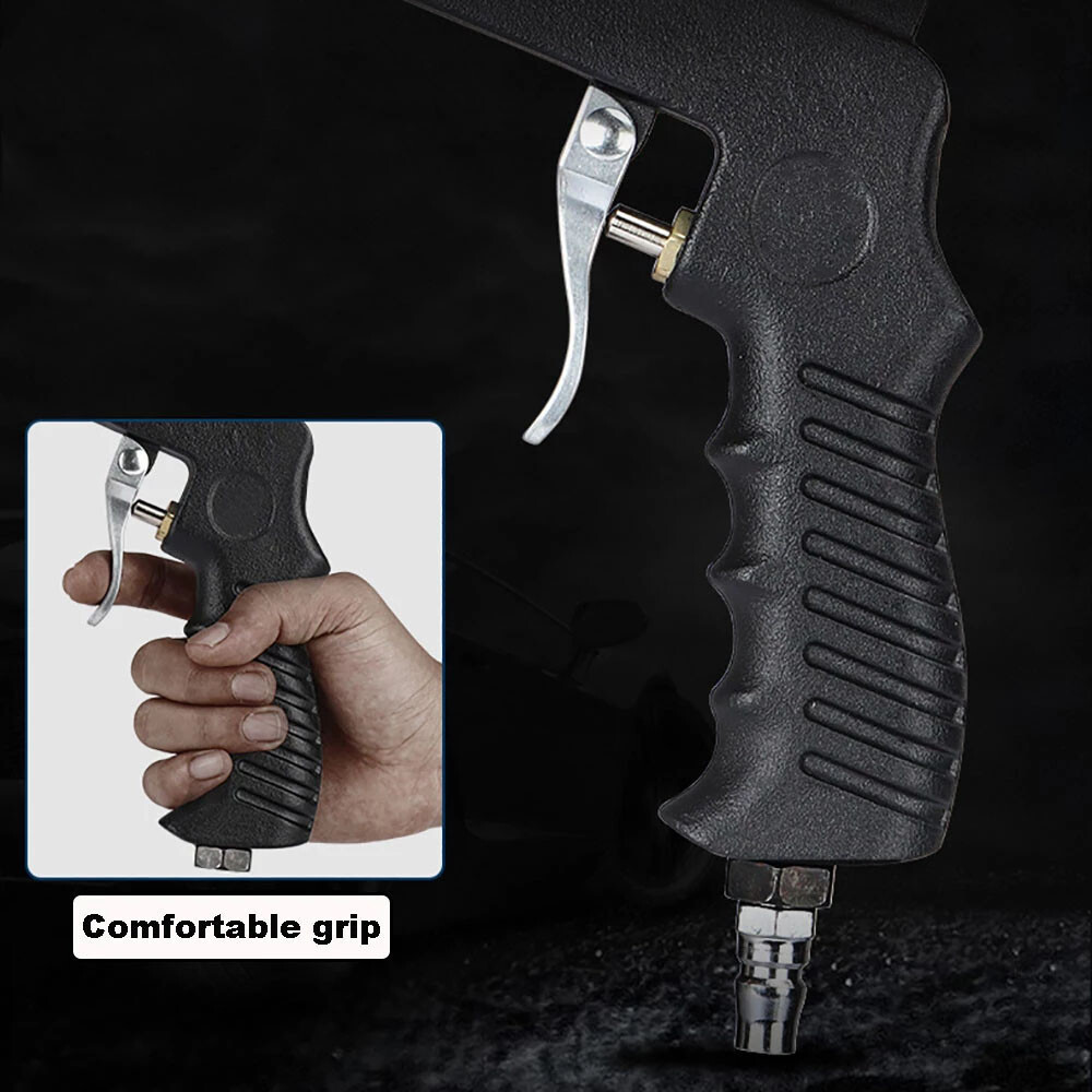 Handheld Gravity Feed Pneumatic Sandblasting Gun Sand Blaster Spray Remove Tools
