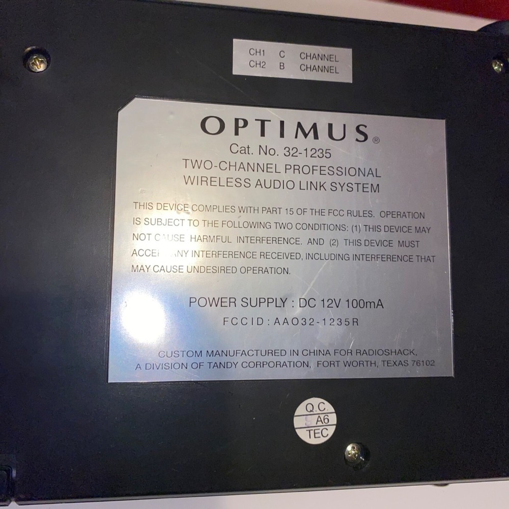 Optimus 2 Channel professional wireless receiver