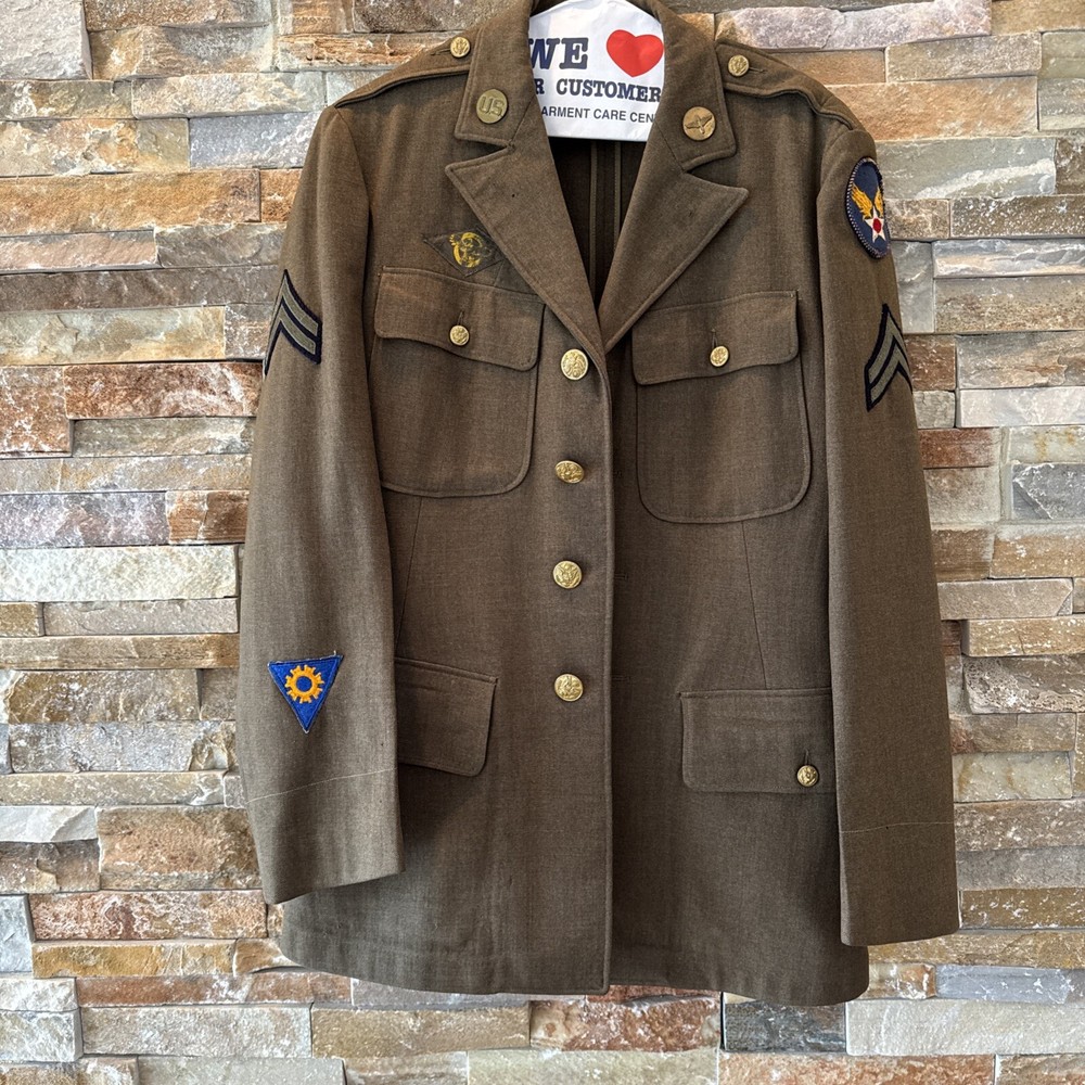 ORIGINAL WWII US ARMY AIR FORCE Jacket 111th With Hat