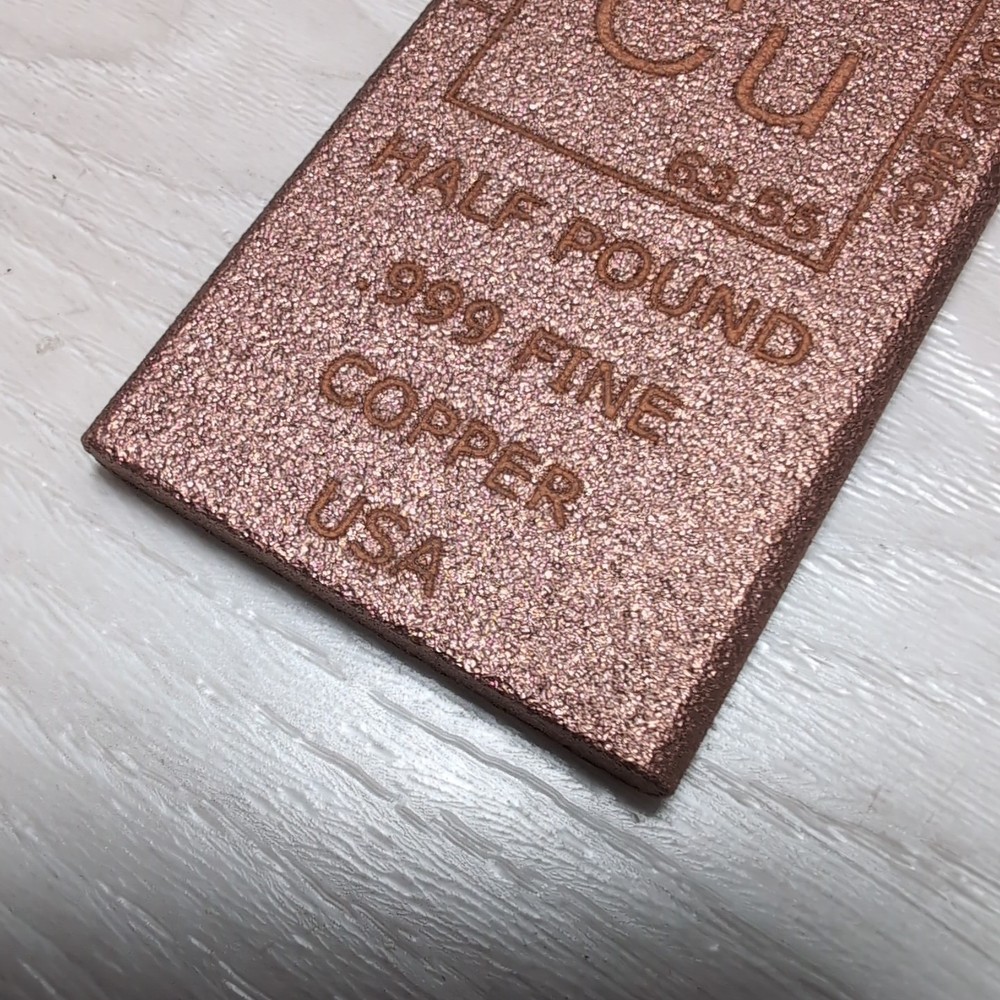 1/2 Pound Element Bar .999 Fine Copper