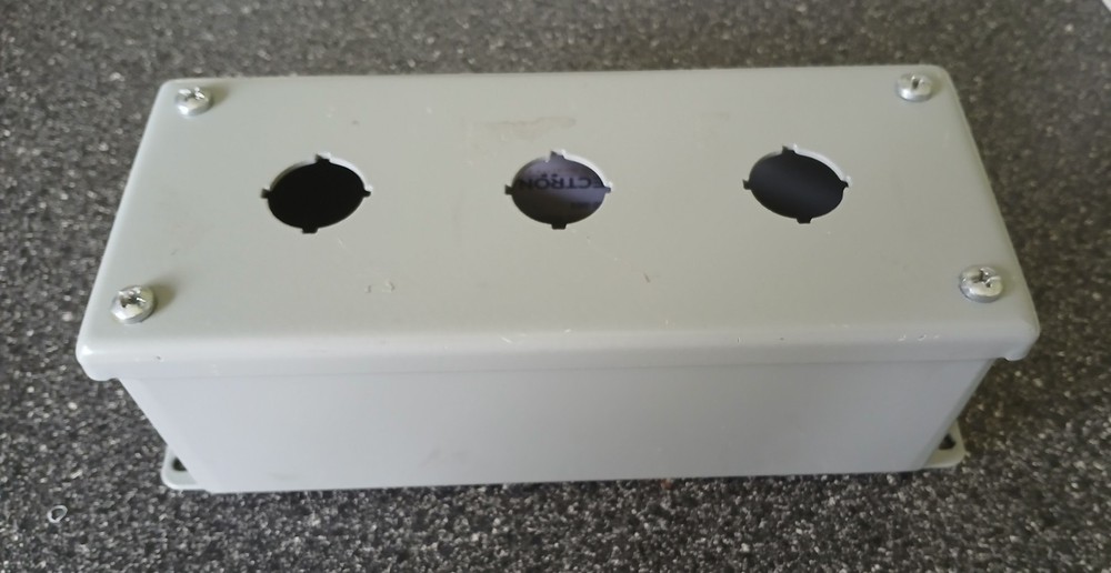 nVent/ Hoffman E3PBG  Pushbutton Enclosure (3 Button). Used.  Free Shipping