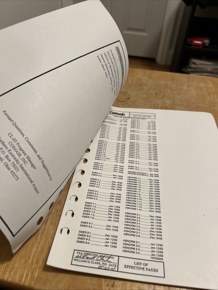 Comair Delta Quick Reference Handbook Canadair Regional Jet Model CL 600-2B19