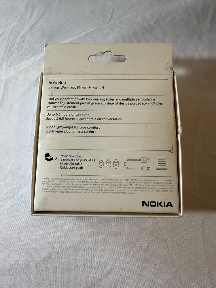 Nokia Solo Bud + In Ear Mono Headset Bluetooth - Black