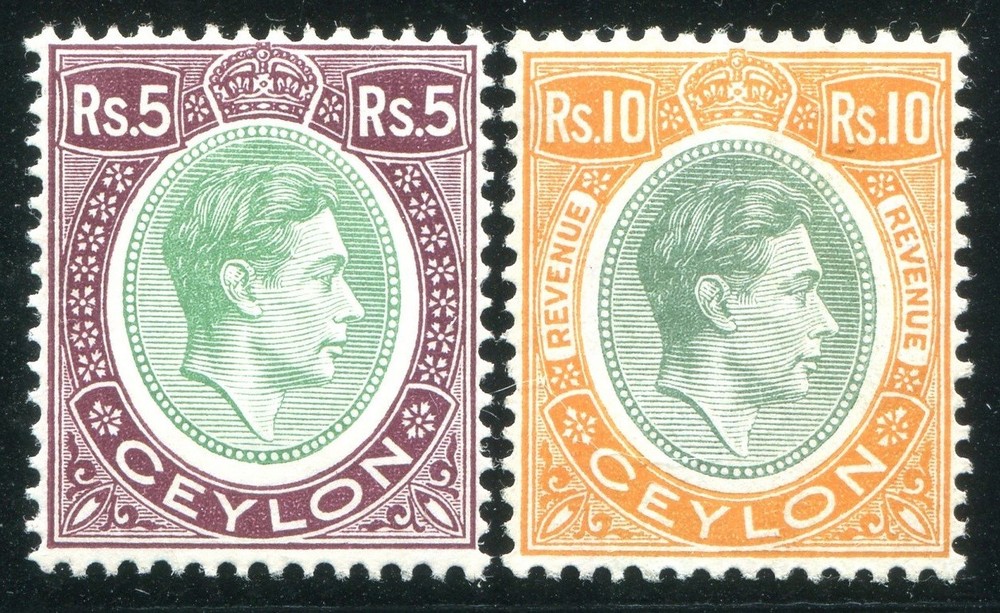 Ceylon #289, 289A Mint