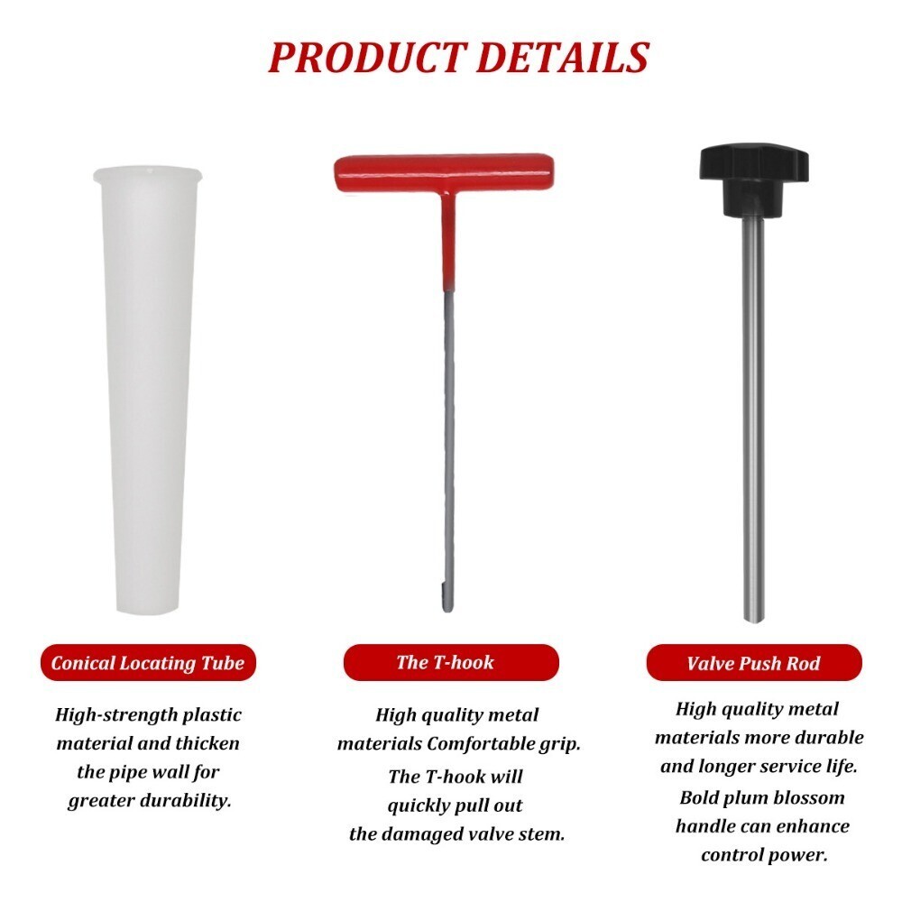 22x Tire Valve Stem Core Replacement Tool Kit TR413 Valve Core Remover Installer