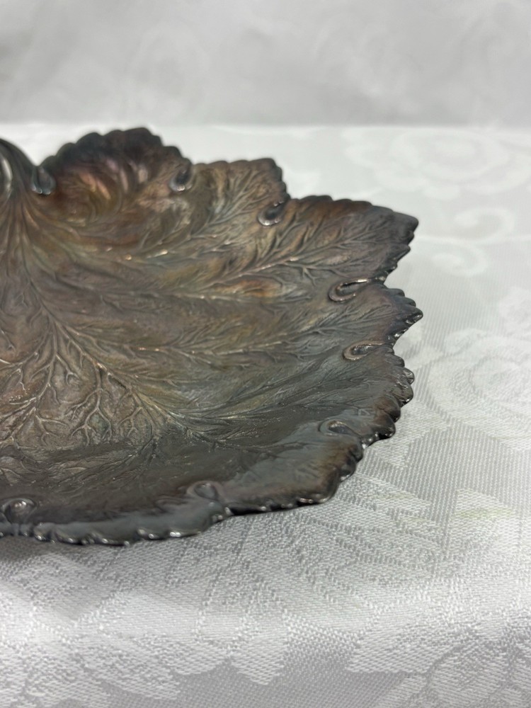 Vintage Reed & Barton Silver-Plated Leaf Dish Shallow – Pattern 140