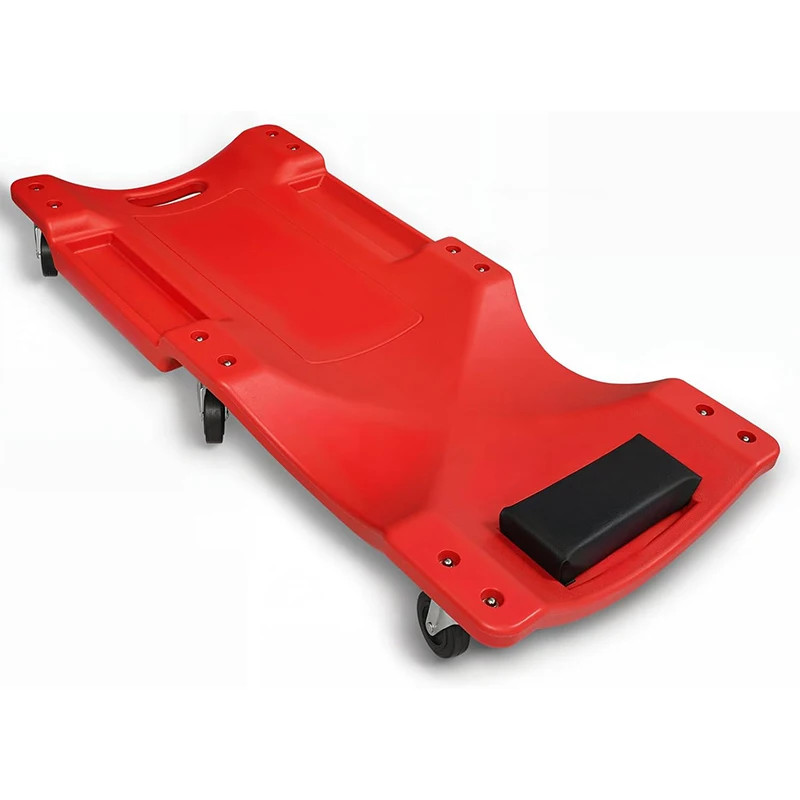 Mechanic Creeper - 40 Inch Rolling Creeper with Padded Headrest&Dual Tool Trays