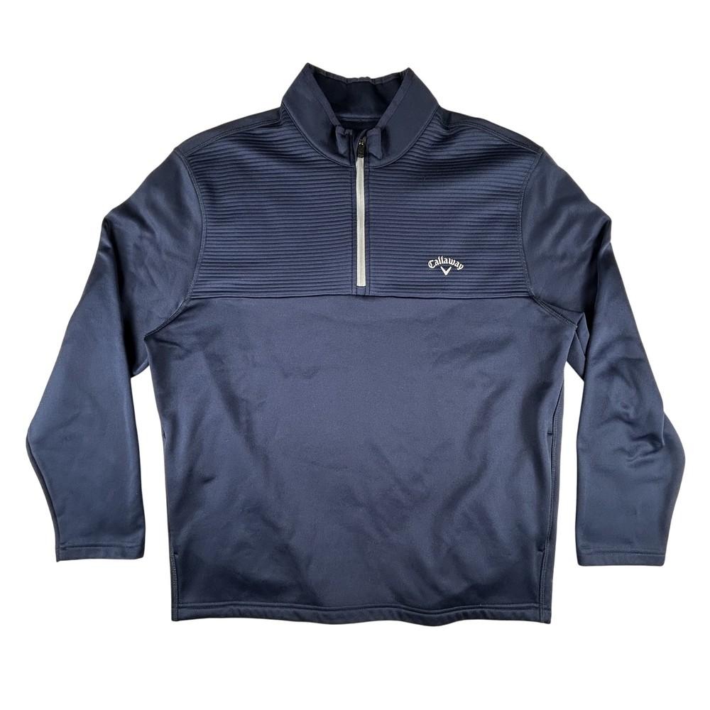 Callaway Golf 1/4 Zip Pullover Jacket Mens Large Stretch Polyester Long Sleeve