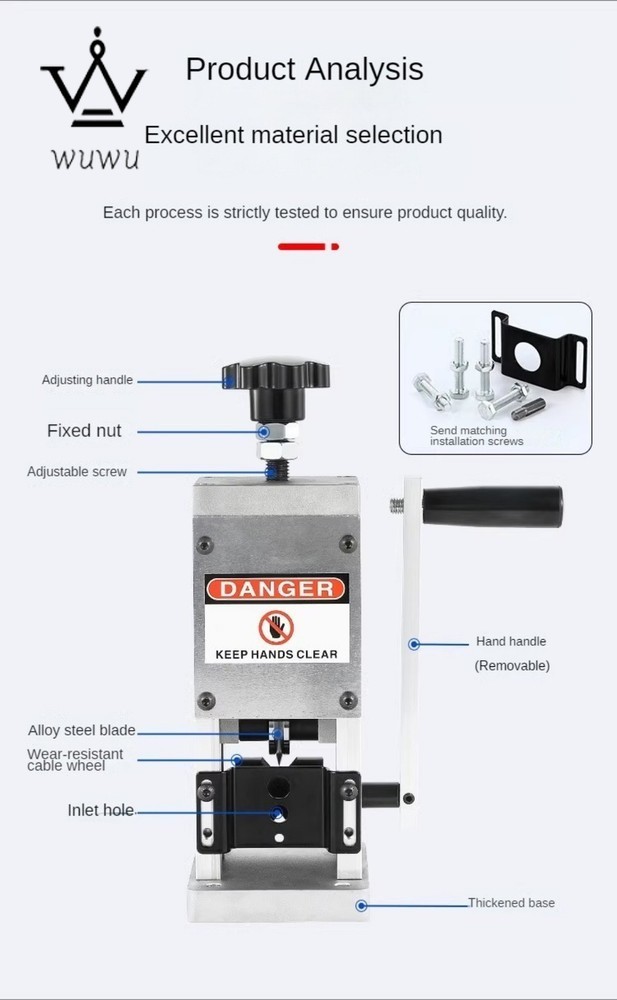 Waste Wire Stripping and Peeling Machine Small Manual Wire Stripping Machine