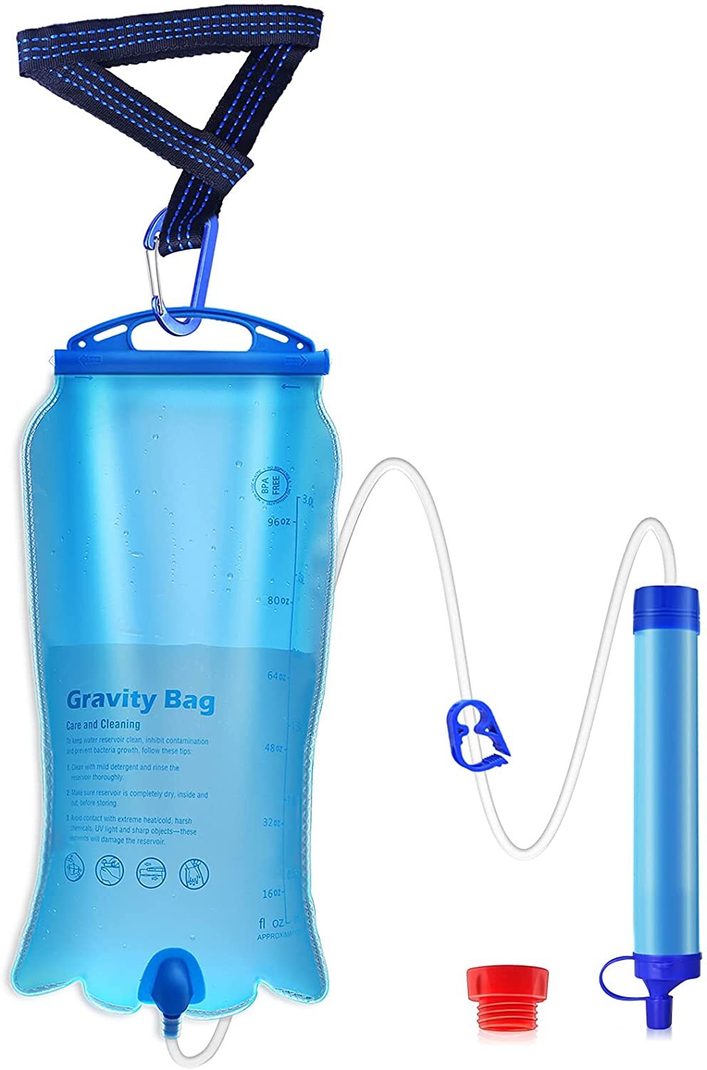 Gravity Water Filter Straw, Camping Water Filtration System|Water Purifier Straw