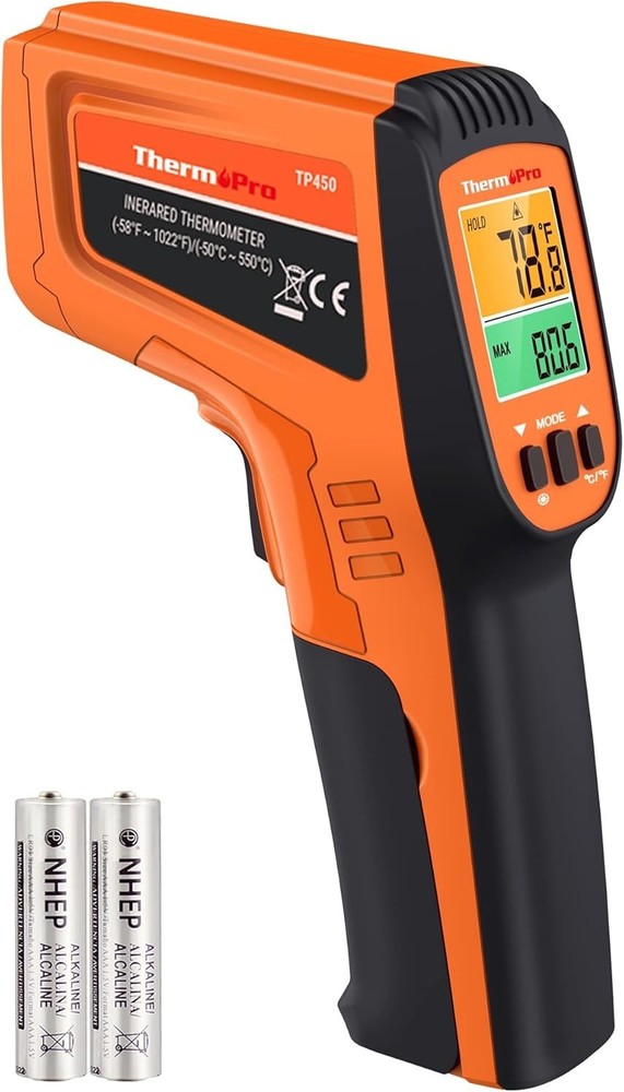 Fast Response Dual Laser Temperature Gun with Adjustable Emissivity for Home Use