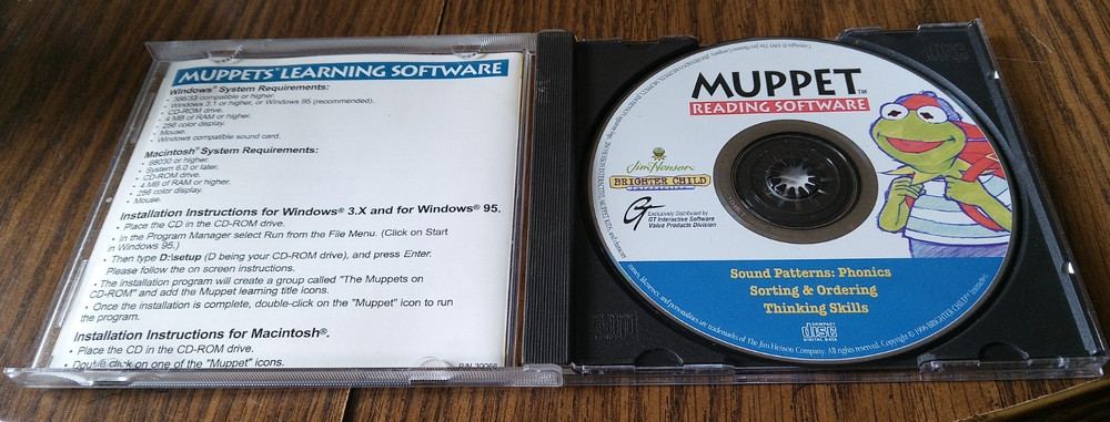 Muppets Reading Software Volume 2 (1995 Brighter Child Interactive)