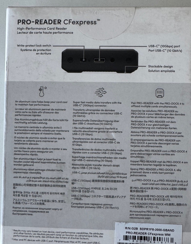 new SanDisk Professional PRO-READER CFexpress Card Reader SDPR1F80000G