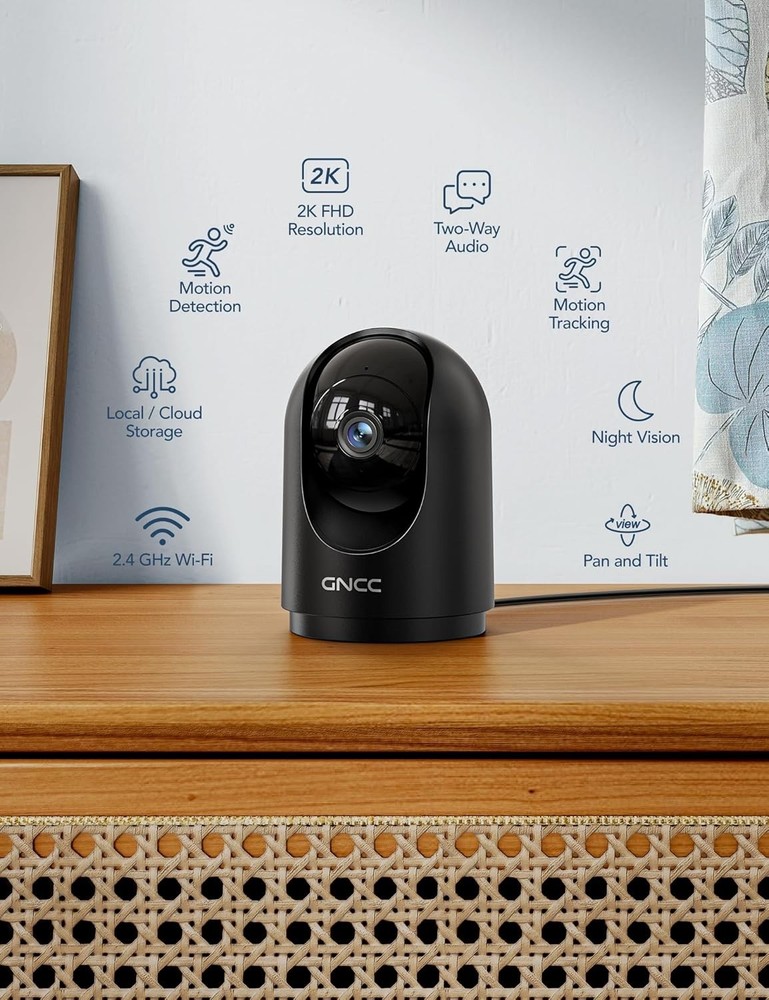 Advanced Motion Detection Indoor Security Camera with Night Vision & Alexa