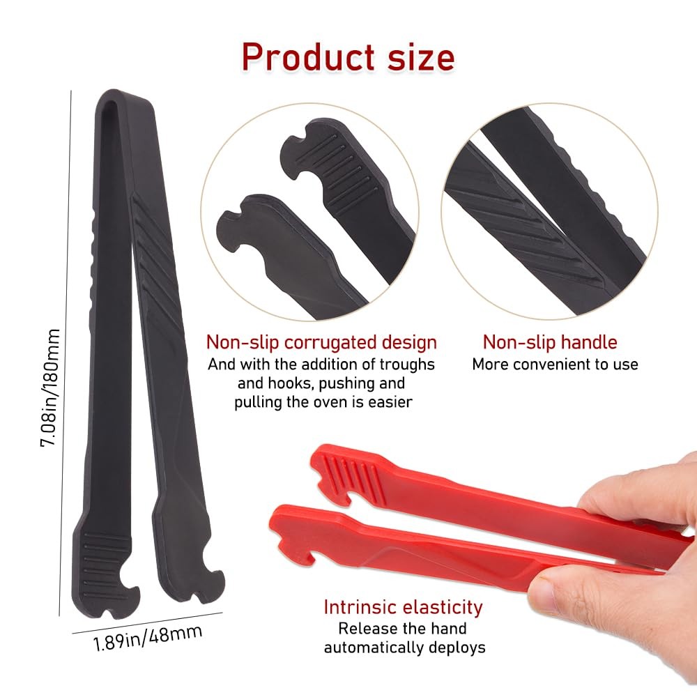 2Pcs Multifunctional Oven Rack Push Pull Tool Practical Toaster Oven Accessor...