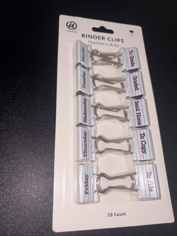 Binder Clips Teachers Aide 10 Count