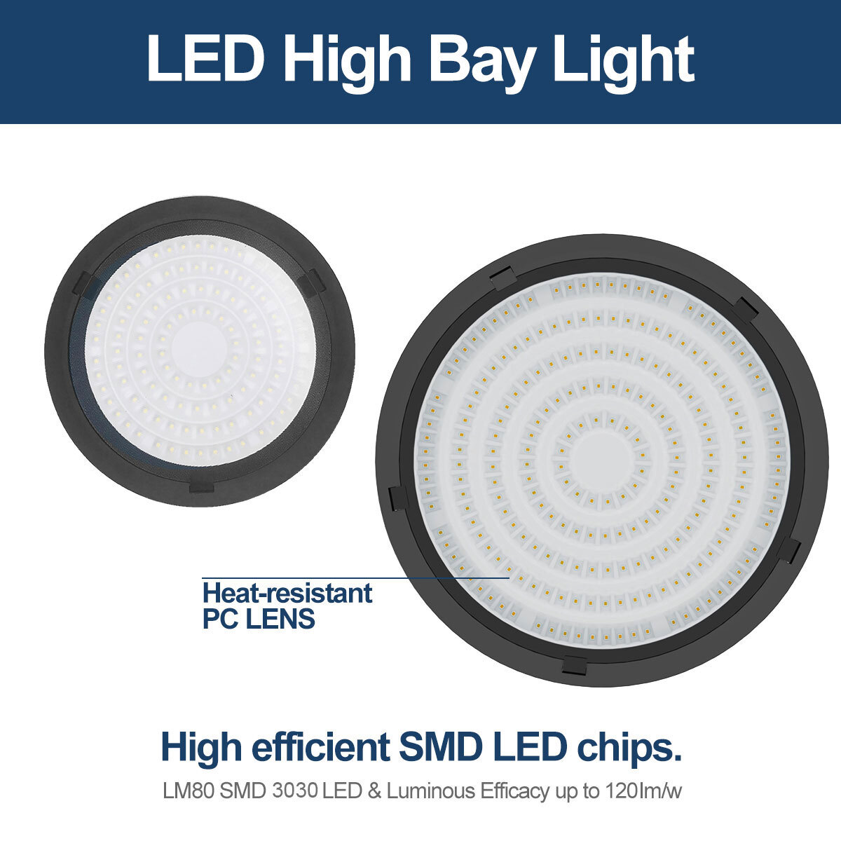 6 Pack 200W UFO Led High Bay Light Industrial Warehouse Commercial Light Fixture