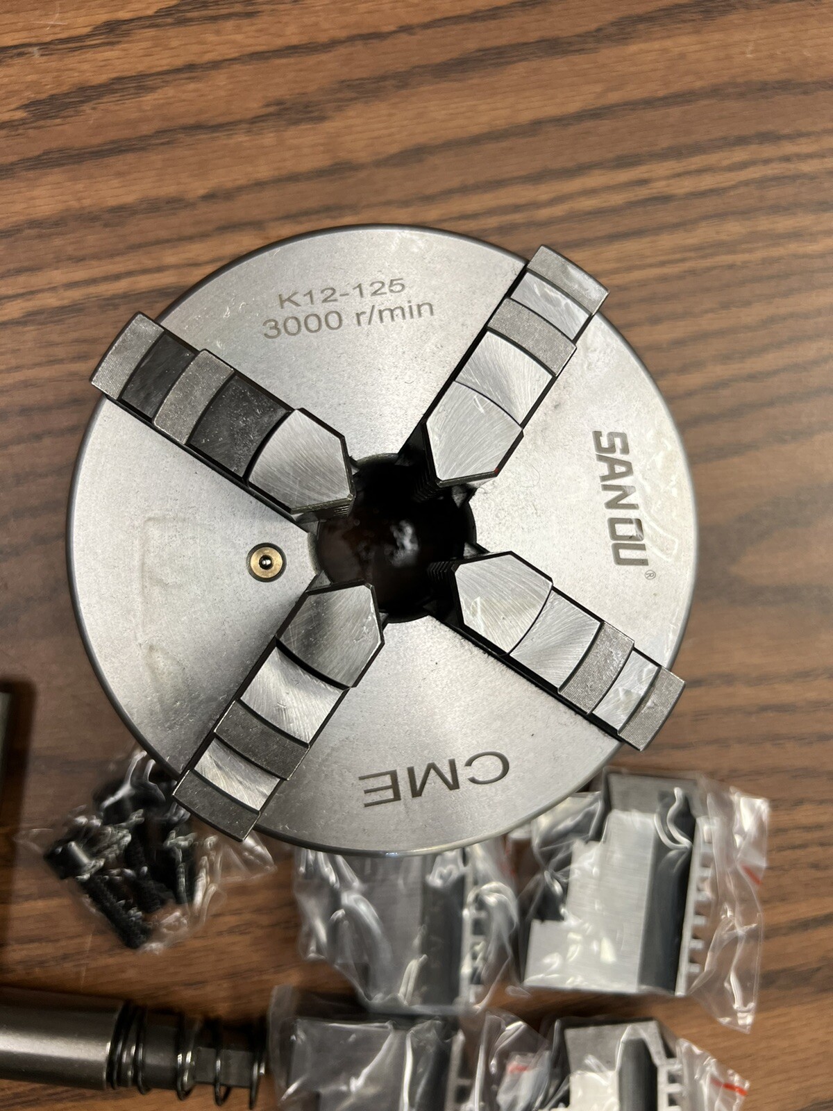 5” 4-JAW SELF-CENTERING LATHE CHUCKS with extra jaws, #0504-SF Free Ship USA