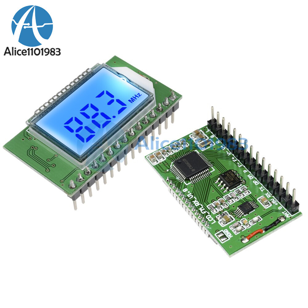 PLL LCD 87-108MHZ FM Radio Receiver Digital Module Wireless Microphone Stereo