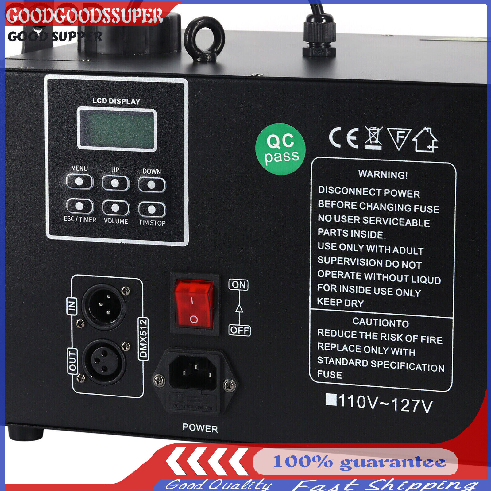 1500W Low Profile Hazer Haze Smoke Machine DMX Theater DJ Party Stage Effect