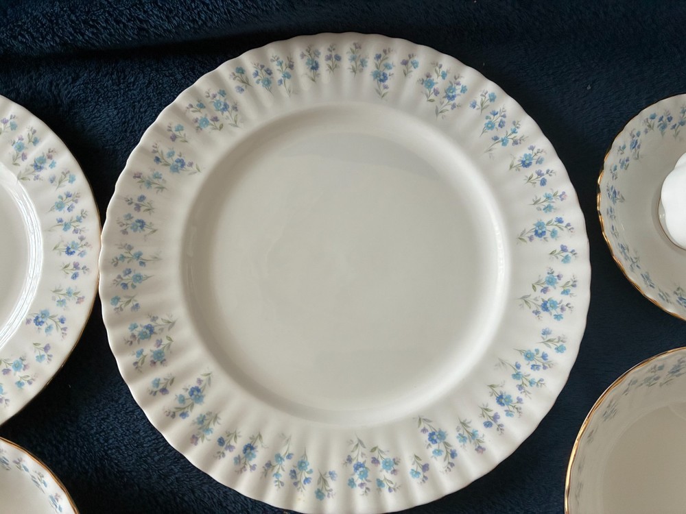 Royal Albert Bone China Memory Lane 7 Piece Place Setting, EUC
