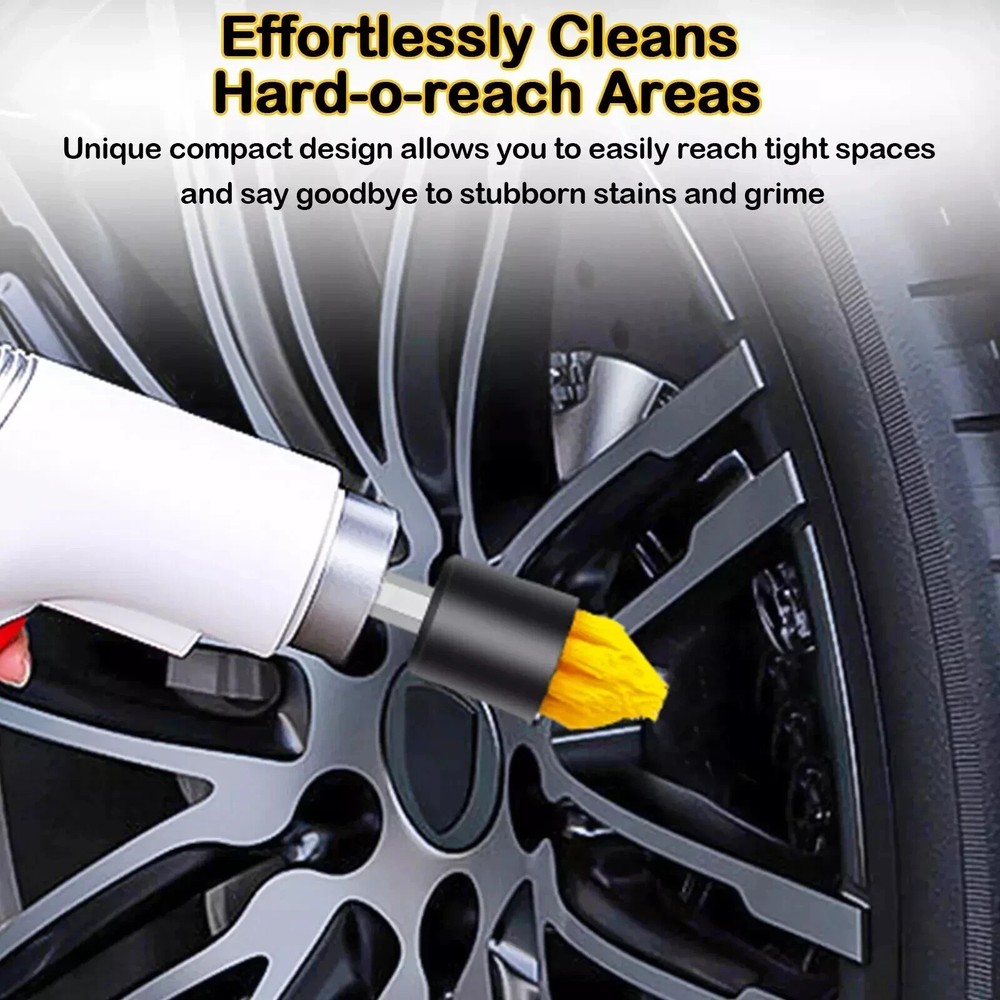 6 Pack Drill Brush Attachment Scrubber Brushes Set Kit with Adapter