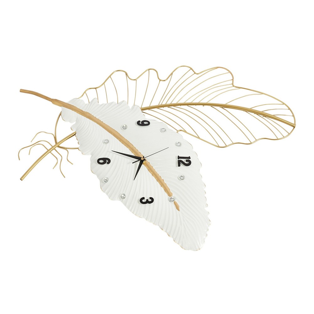 Feather-Shaped Wall Clock - Modern Design for Indoor & Outdoor Use