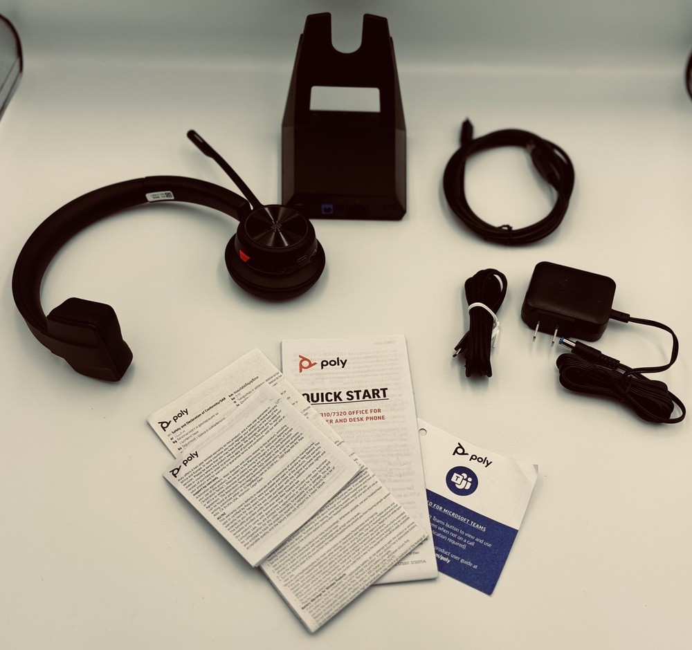 Poly Savi 7310 Office Wireless Mono Headset Black NEW OPEN BOX