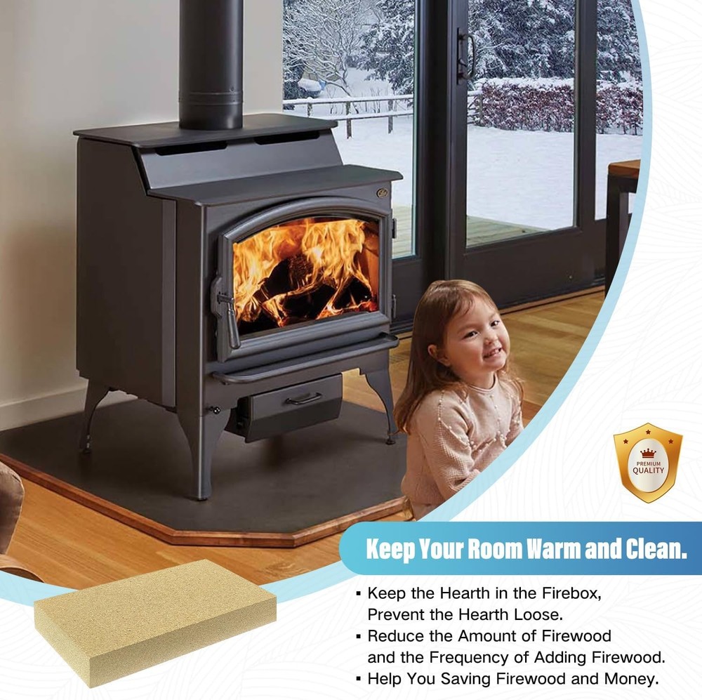 Woodstove Firebricks, Upgrade Fire Bricks Replacement for US Stove FBP6,...