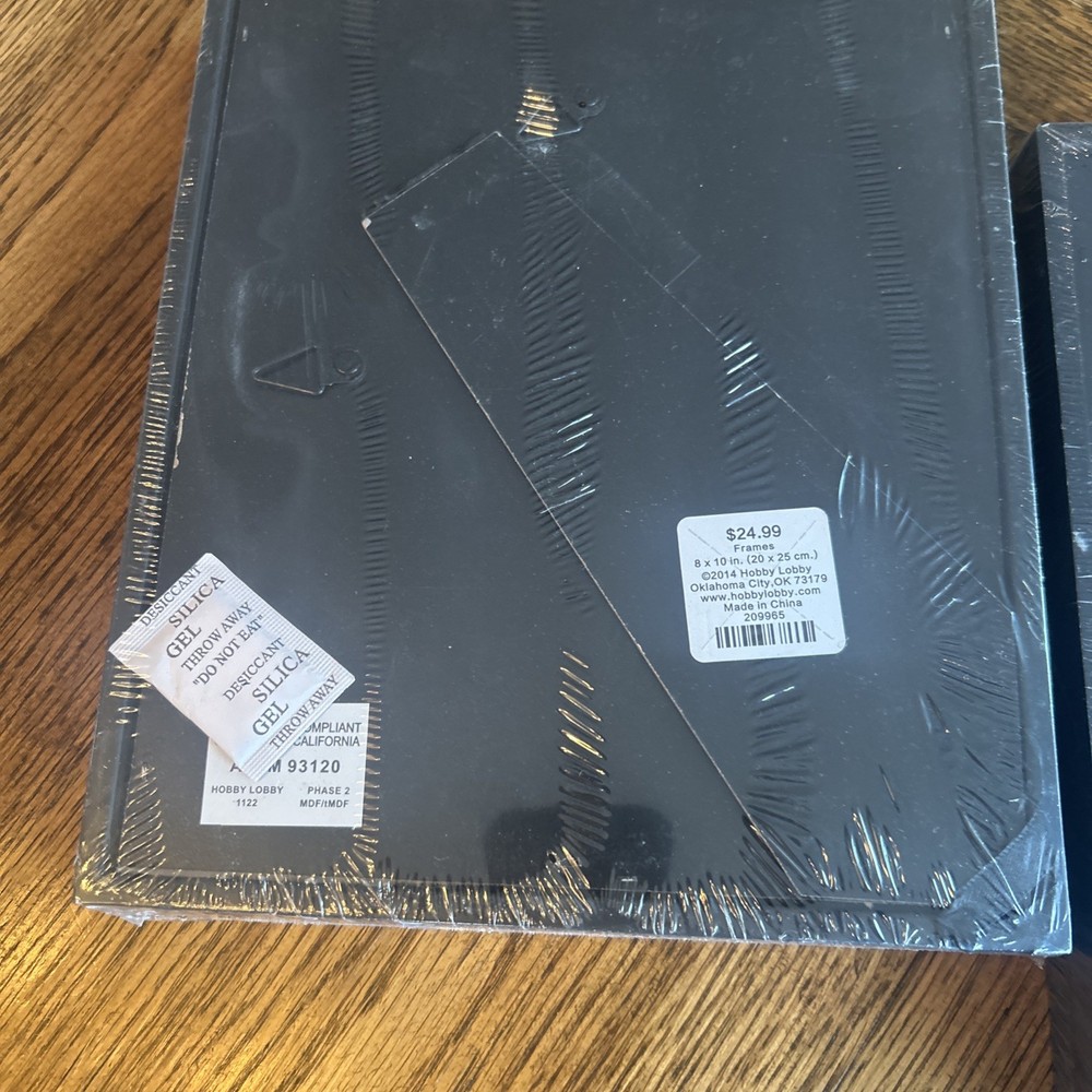 (2) 8” X 10” Display Cases, Solid Wood, Hinged, New