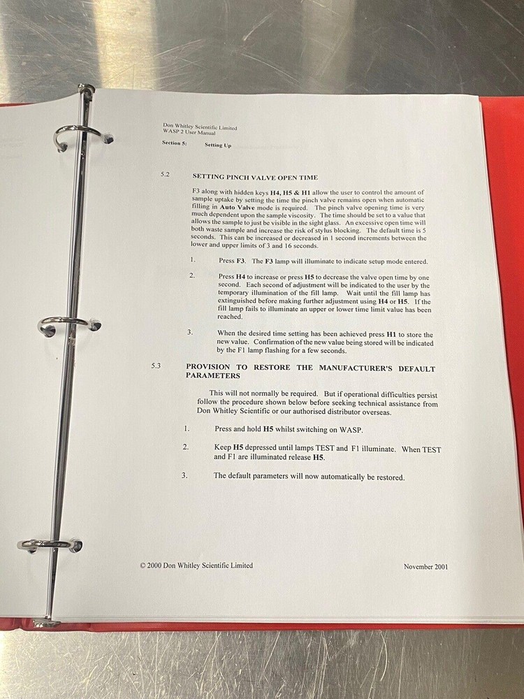 WASP 2 - User Manual /Instruction Book