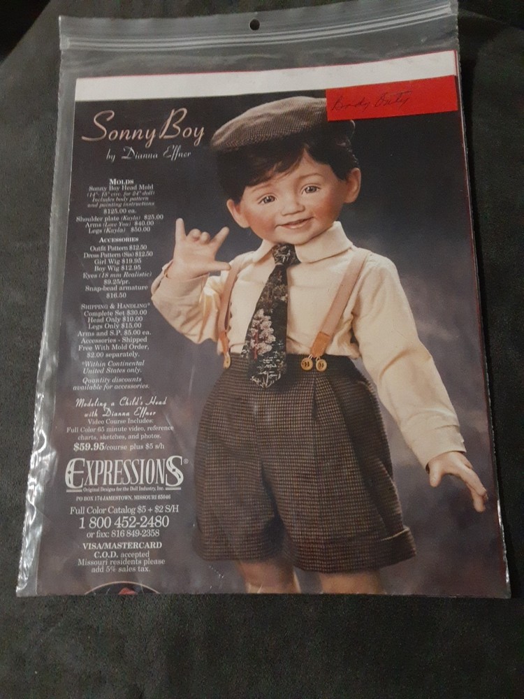 Expressions Doll Sonny Boy Body Mold Pattern Only