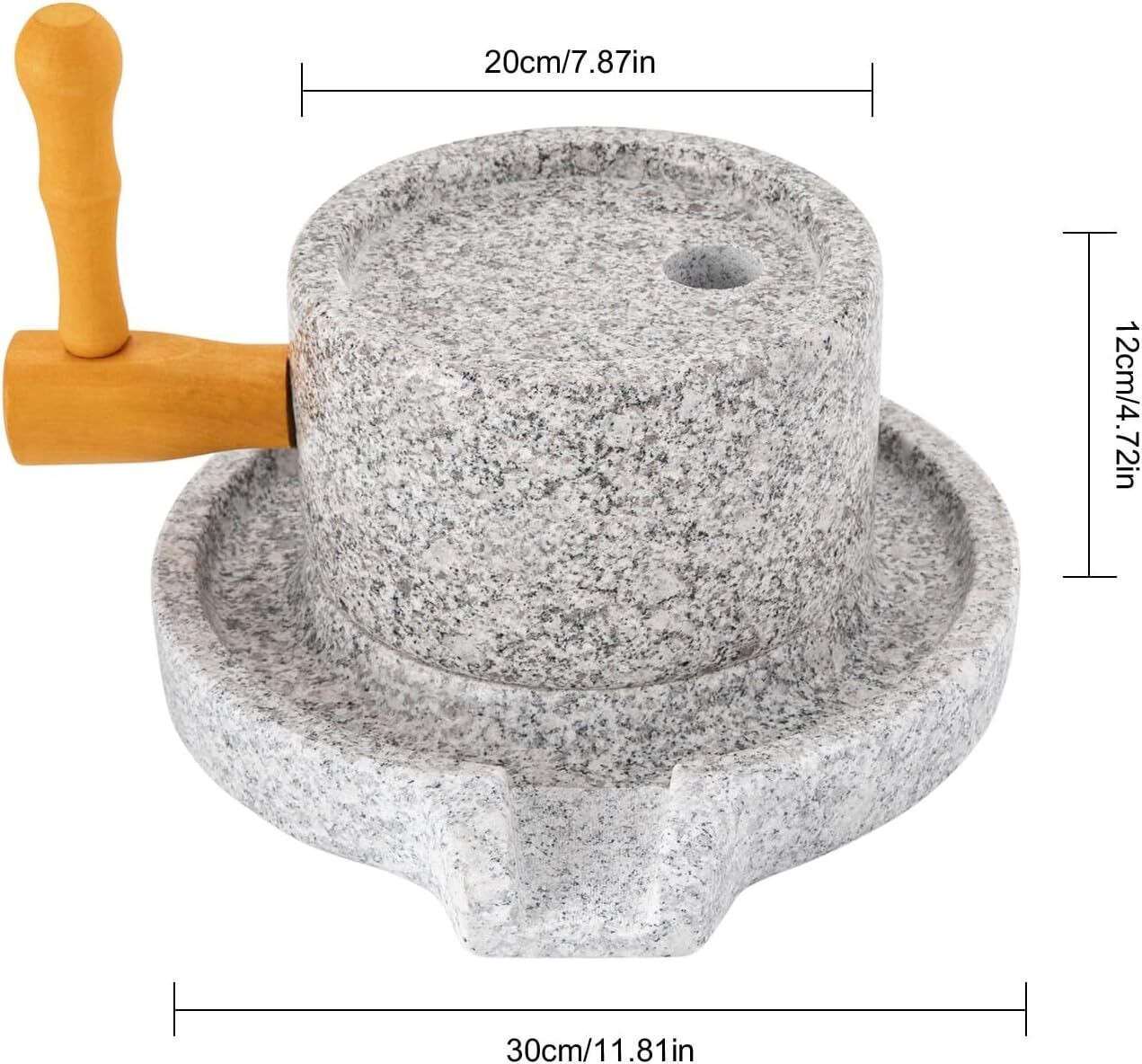 Stone Grainer Mill, Hand Stone Grinder Natural Granite Paste Mill