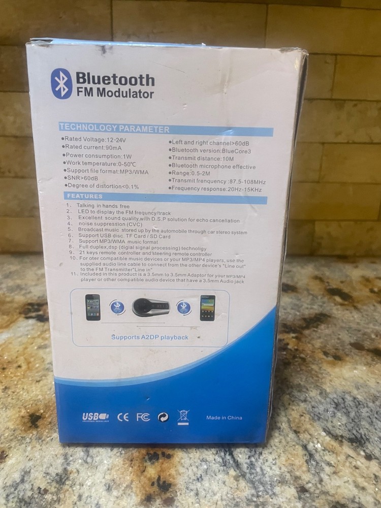 Bluetooth FM Modulator