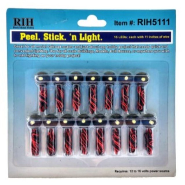 Rock Island Hobby RIH5111 Peel Stick'n Light LEDs (15)