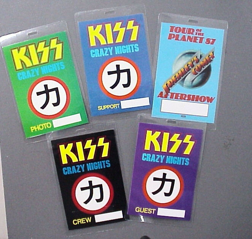 KISS backstage passes 4 laminated 1 Frehley's Comet